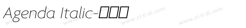Agenda Italic字体转换